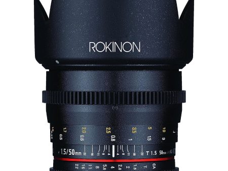 Rokinon DS 50mm T1.5 Full Frame Wide Angle Cine Lens for Canon EF Mount Online now