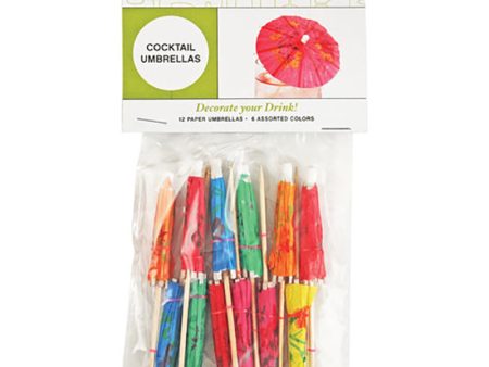 True Assorted Paper Wood Umbrella Appetizer Picks For Sale