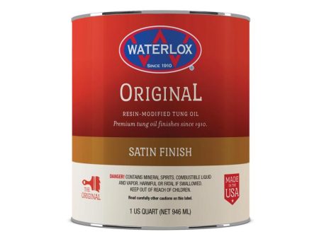 Waterlox Satin Clear Oil-Based Wood Finish 1 qt Sale