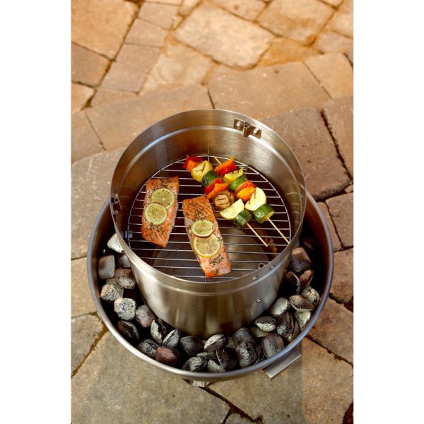 Orion Cooker Original Wood Chips Vertical Outdoor Convection Cooker Silver For Sale