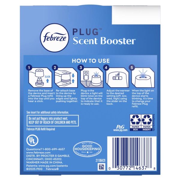 Febreze Plug Scent Booster Fresh Scent Air Freshener Oil Warmer Solid 1 pk Sale