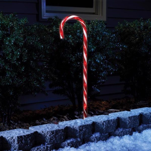 Celebrations Clear Lighted Candy Cane 27 in. Pathway Decor Sale