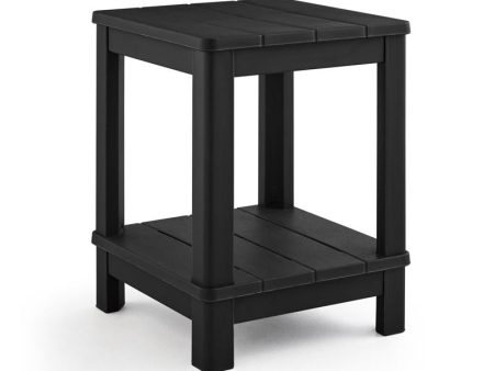 Keter Graphite Black Square Resin Adirondack Side Table For Discount