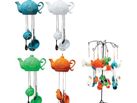 Alpine Assorted Ceramic Teacup Wind Chime Fashion