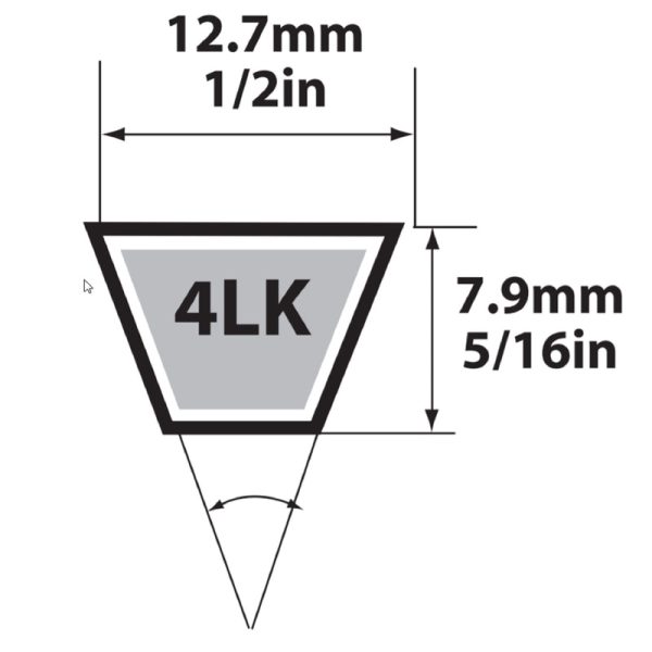 Mitsuboshi Super KB 4LK420 V-Belt 0.5 in. W X 42 in. L For Riding Mowers Online now