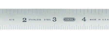 General 6 in. L X 3 4 in. W Stainless Steel Precision Rule Metric For Cheap