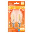 Sylvania Natural B10 E12 (Candelabra) LED Bulb Soft White 40 Watt Equivalence 2 pk Discount