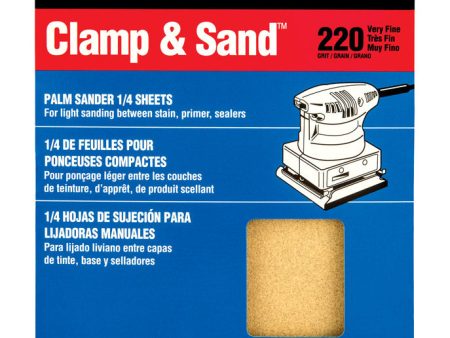 Norton Clamp & Sand 5-1 2 in. L X 4-1 2 in. W 220 Grit Aluminum Oxide 1 4 Sheet Sandpaper 6 pk Discount