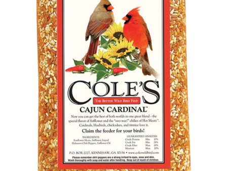 Cole s Cajun Cardinal Assorted Species Sunflower Meats Wild Bird Food 20 lb Online Hot Sale