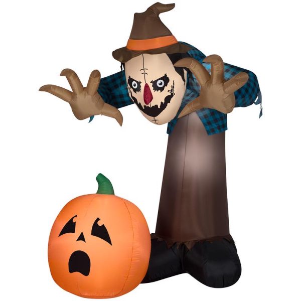 Gemmy 7.5 ft. LED Prelit Animated Airblown Haunted Scarecrow Inflatable Cheap