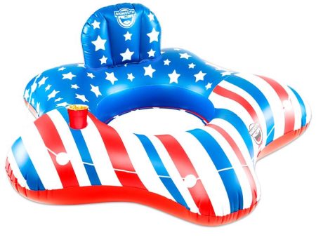 BigMouth Blue Red White PVC Inflatable Americana River Tube Pool Float Tube Online now