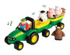 TOMY John Deere Toy Plastic Green Yellow 5 pc Hot on Sale