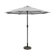 Living Accents 9 ft. Tiltable Gray Stripe Market Umbrella Online now