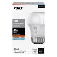 Feit A19 E26 (Medium) LED Bulb Adjustable White 40 Watt Equivalence 4 pk Online Hot Sale