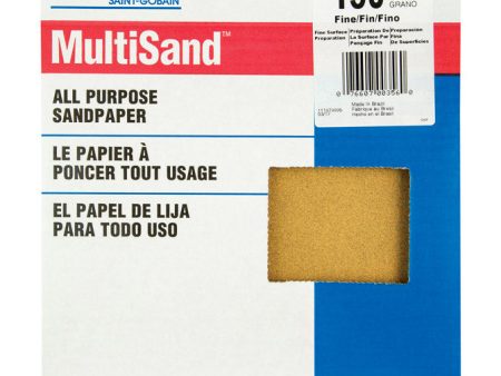 Norton MultiSand 11 in. L X 9 in. W 150 Grit Aluminum Oxide All Purpose Sandpaper 25 pk Cheap