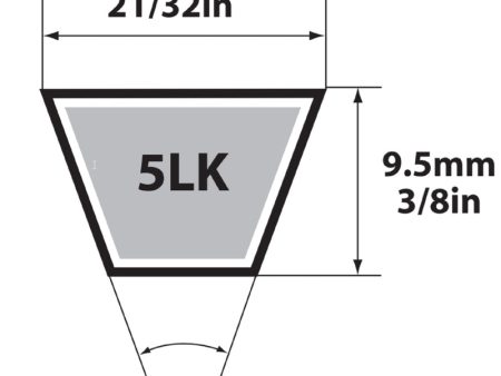 Mitsuboshi Super KB 5LK530 V-Belt 0.63 in. W X 53 in. L For Riding Mowers Online Sale