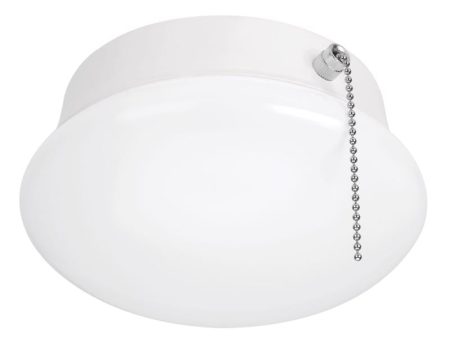 ETI 3.54 in. H X 7 in. W X 7 in. L White LED Ceiling Spin Light Online now