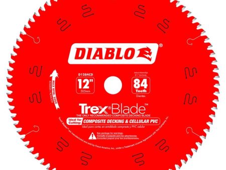 Diablo TrexBlade 12 in. D X 1 in. TiCo Hi-Density Carbide Circular Saw Blade 84 teeth 1 pk on Sale