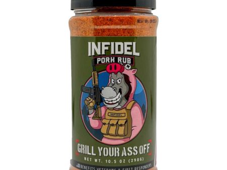 Grill Your Ass Off Infidel Pork Bar-B-Q Rub Seasoning 10.5 oz Online Hot Sale