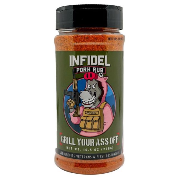 Grill Your Ass Off Infidel Pork Bar-B-Q Rub Seasoning 10.5 oz Online Hot Sale