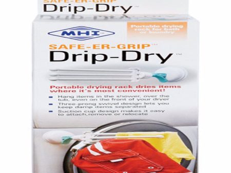 Safe-er-Grip Drip Dry 3.3 in. H X 3.3 in. W X 11.8 in. L White Reusable Hook Online Hot Sale