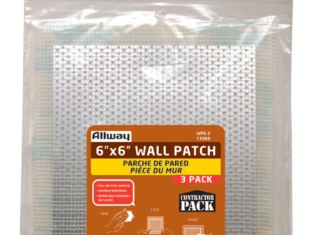 Allway 6 in. L X 6 in. W Fiberglass White Self Adhesive Wall Repair Patch on Sale