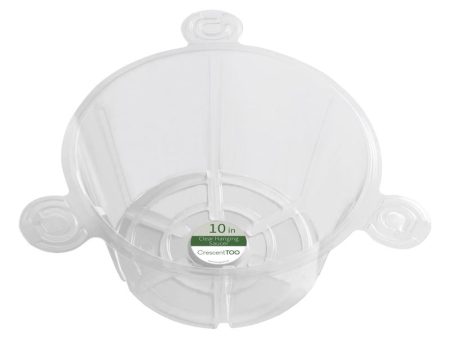 Crescent Too 5 in. H X 10 in. D Polyethylene Hanging Basket Drip Pan Clear Online Sale