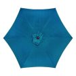 Living Accents 9 ft. Tiltable Ocean Blue Market Umbrella Online Hot Sale