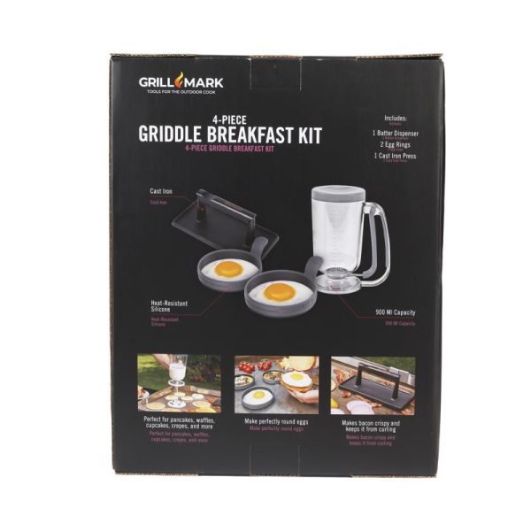 Grill Mark Cast Iron Breakfast Kit 4 pc For Cheap