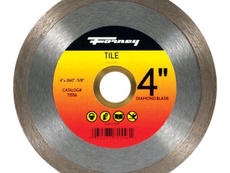 Forney 4 in. D X 5 8 in. Tile Cutting Diamond Continuous Rim Circular Saw Blade 1 pc Sale