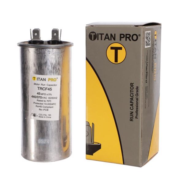 Titan Pro 45 MFD 440 V Round Run Capacitor Supply