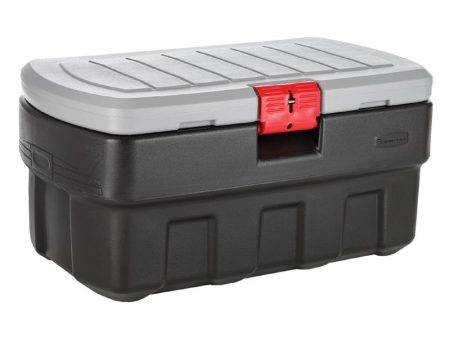 Rubbermaid ActionPacker 35 gal Black Gray Storage Tote 17.25 in. H X 32.25 in. W X 20 in. D Stackabl Fashion