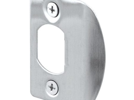 Prime-Line 2.25 in. H X 1.44 in. L Satin Stainless Steel Latch Strike Plate For Discount