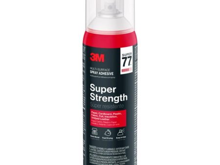 3M Super 77 Super Strength Clear Spray Adhesive 14.1 oz Hot on Sale