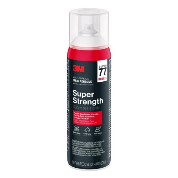 3M Super 77 Super Strength Clear Spray Adhesive 14.1 oz Hot on Sale