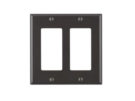 Leviton Brown 2 gang Thermoset Plastic Decorator Wall Plate 1 pk For Cheap