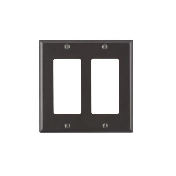 Leviton Brown 2 gang Thermoset Plastic Decorator Wall Plate 1 pk For Cheap