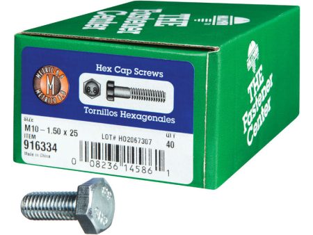 Hillman M10-1.50 mm D X 25 mm L Heat Treated Steel Hex Head Cap Screw 40 pk Sale