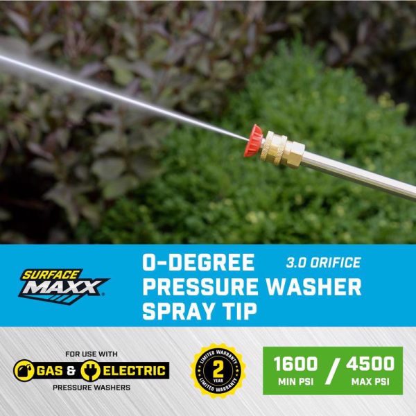 SurfaceMaxx 3.0 Orifice 0-degree Spray Nozzle 4500 psi Fashion