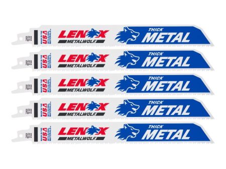 LENOX METALWOLF 9 in. Bi-Metal WAVE EDGE Reciprocating Saw Blade 10 TPI 5 pk Online Sale