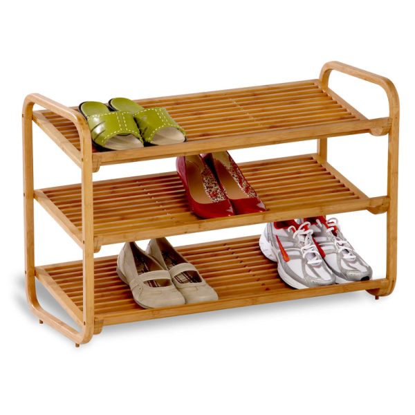 Honey-Can-Do 20 in. H X 13 in. W X 30 in. L Bamboo Shoe Rack For Sale