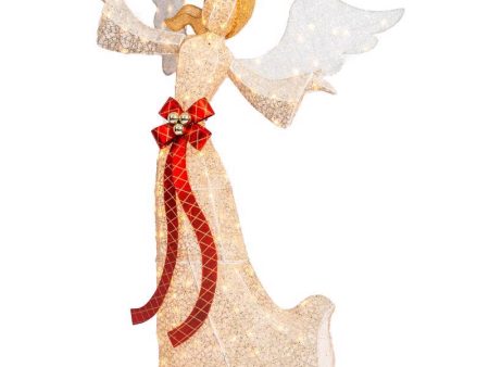 Celebrations Incandescent Lighted Angel 5 ft. Yard Decor Fashion