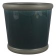 Trendspot Belleville 8.5 in. H X 9.5 in. W X 9.5 in. D Ceramic Planter Blue on Sale