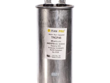 Titan Pro 45 MFD 440 V Round Run Capacitor Supply