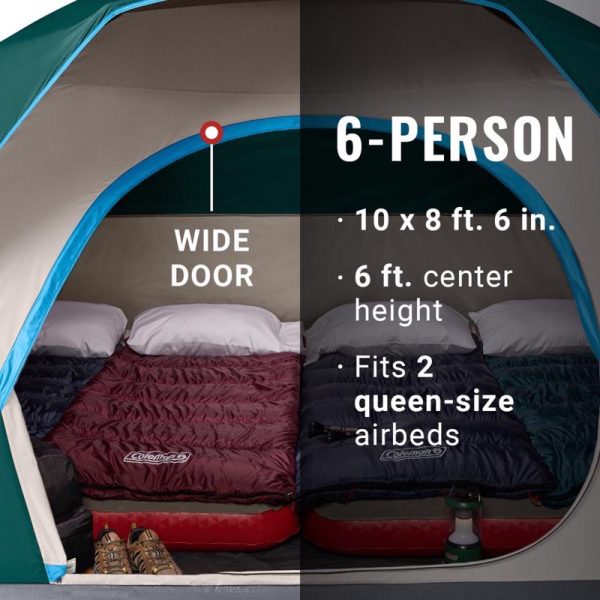 Coleman Skydome Green Tent 72 in. H X 102 in. W X 120 in. L 1 pk Cheap