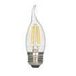 Satco CA10 (Flame Tip) E26 (Medium) LED Bulb Warm White 25 Watt Equivalence 2 pk Online Sale