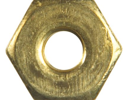 Hillman 6 in. Brass-Plated Brass SAE Screw Nut 100 pk Online now