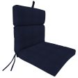 Jordan Manufacturing Navy Polyester French Edge Chair Cushion 44 in. H X 22 in. W X 22 in. L Fashion