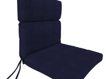 Jordan Manufacturing Navy Polyester French Edge Chair Cushion 44 in. H X 22 in. W X 22 in. L Fashion