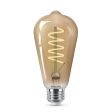 Philips ST19 E26 (Medium) LED Bulb Amber 60 Watt Equivalence 1 pk Cheap